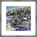 Old Weir At Penrith Framed Print