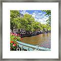 On The Canal Amsterdam Framed Print