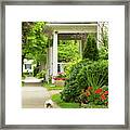 On The Garden Walk Framed Print