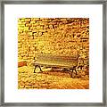 One Romantic Bench Framed Print