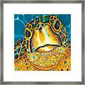 Opal Sea Turtle Head Framed Print