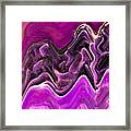 Open Oyster Abstract - Purple Framed Print