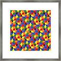 Open Hexagonal Lattice I With Square Cropping Framed Print