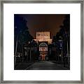 Orange And Blue After Dark Framed Print