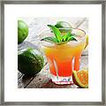 Orange Fruit Cocktail Framed Print