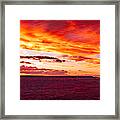 Orange Summer Sunset Framed Print
