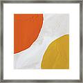 Orange, Yellow And White Framed Print