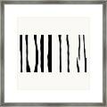 Organic No 12 Black And White Line Abstract Framed Print