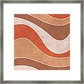 Organica - Minimal Brown Abstract Framed Print