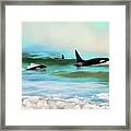 Our Family - Orca Whale Art Framed Print