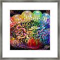 Outer Space Rainbow Alien Tentacles Framed Print