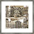 Outhouse Sepia Panel Horizontal Framed Print