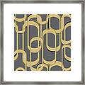 Oval Link Seamless Repeat Pattern Framed Print