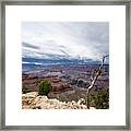 Overlooking The Canyon Framed Print