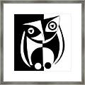 Owl Nature Minimalism Framed Print