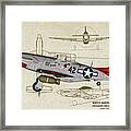 P-51 Mustang Creamers Dream - Art Framed Print