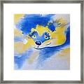 Painting Charming Bird Watercolor Pattern Texture Framed Print