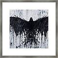 Painting Dark Flight Black Background Abstract Ar Framed Print