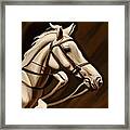 Painting Horse Art 023b Background Illustration A Framed Print