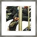 Painting On The New York City Subway Women Framed Print