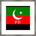Pakistan Pti Party Flag Framed Print