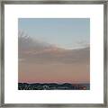 Pale Pink Sky And Soft Clouds At Sunset On The Mediterranean Coast Framed Print