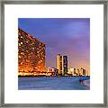Panama City Beach At Dusk Framed Print