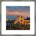 Panorama From The Alhambra, Granada, Spain Framed Print