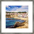 Panoramic View Of Calella Of Palafrugell. Framed Print