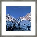 Panoramic Winter Middle Palisades Glacier Eastern Sierra Framed Print