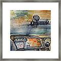 Paradise By The Dashboard Light Abstract Watercolor Framed Print