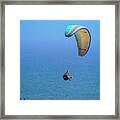 Paragliding On A Breezy Afternoon 6 5.30.22 Framed Print