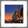 Paramount Theater At Sunset Framed Print