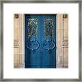 Paris Blue Doors Framed Print