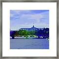 Paris With Love -the River Seine Overlooking The Grand Palais Framed Print