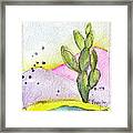 Pastel Cactus Framed Print