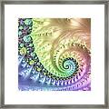 Pastel Rainbow Wave Framed Print