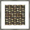 Pastrana - Gold Black Art Deco Seamless Pattern Framed Print