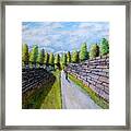 Between The Walls Path Framed Print