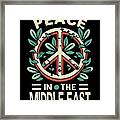 Peace In The Middle East Framed Print