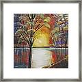 Peaceful Evening At The Lake Framed Print