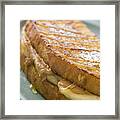 Peanut Butter And Banana Eggy Bread Sandwich With Syrup Framed Print