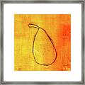 Pear In Yellow And Orange Framed Print