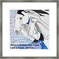 Pegasus With Quote Framed Print
