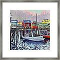 Peggy's Cove Fishing Village Framed Print