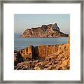 Penon De Ifach And Quarry On The Mediterranean Sea 1 Framed Print