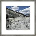 People By The Glacier Morteratsch Framed Print