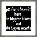 People From Brooklyn - In Black And White Framed Print