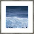People In Silhouette On The San Diego Pier Framed Print