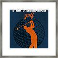 Pepperdine University College Golf Sports Vintage Poster Framed Print